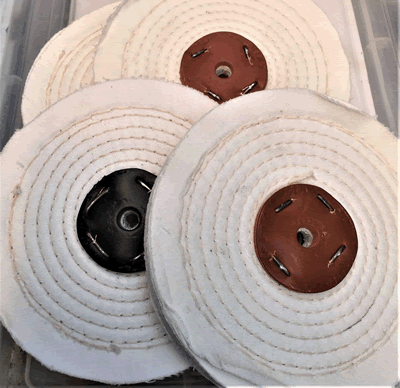 NEW Closed Narrow White Stitched Buffing Wheel 150 x 13mm PS-011060-WCSM6
